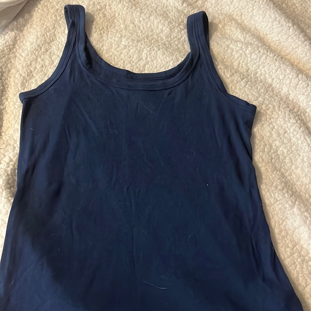 Navy blue soft tank top